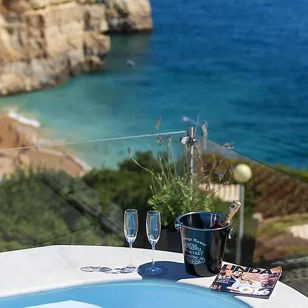 Villa Stylish Modern Carvoeiro 2 Bedrooms Benagil Stunning Views Roof Terrace With Private Heated Pool Algarve