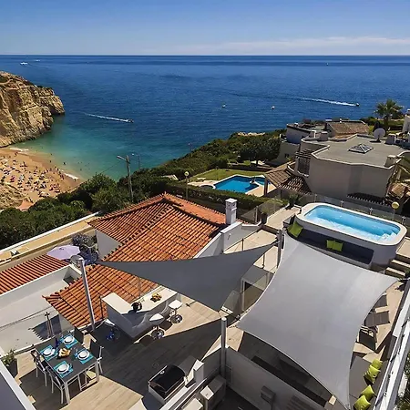 Stylish Modern Carvoeiro 2 Bedrooms Benagil Stunning Views Roof Terrace With Private Heated Pool Algarve Villa Lagoa (Algarve)