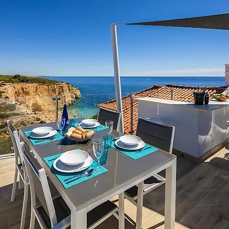 Villa Stylish Modern Carvoeiro 2 Bedrooms Benagil Stunning Views Roof Terrace With Private Heated Pool Algarve Lagoa (Algarve)